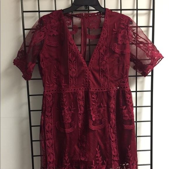 Burgundy Bohemian gypsy maxi DRC142 - Picture 6 of 7